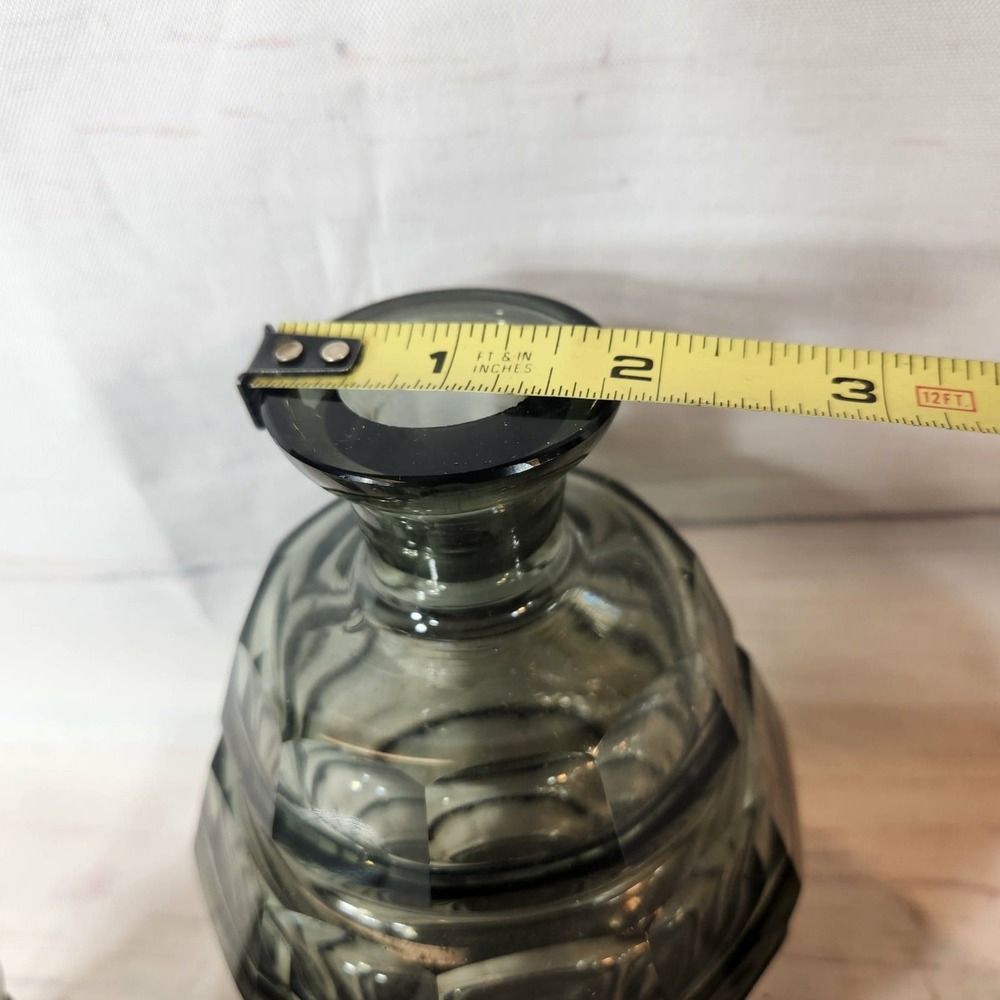 Moser Smoked Grey Decanter Stopper and Shot Glasses Set - Vintage Barware‎ - Picture 8 of 9